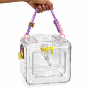 TRANSPORTADOR PARA HAMSTER O AVES EN ACRILICO